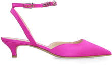 Load image into Gallery viewer, Embellished satin slingback pumps
