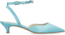 Load image into Gallery viewer, Embellished satin slingback pumps
