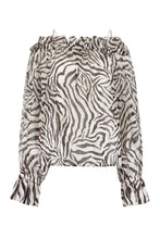Load image into Gallery viewer, Sol printed silk blouse
