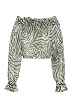 Load image into Gallery viewer, Sol printed silk blouse
