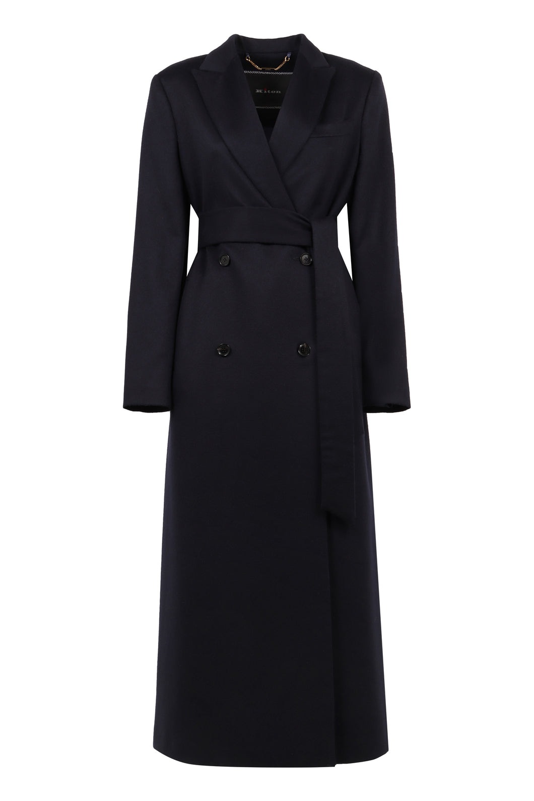 Double-breasted wool coat