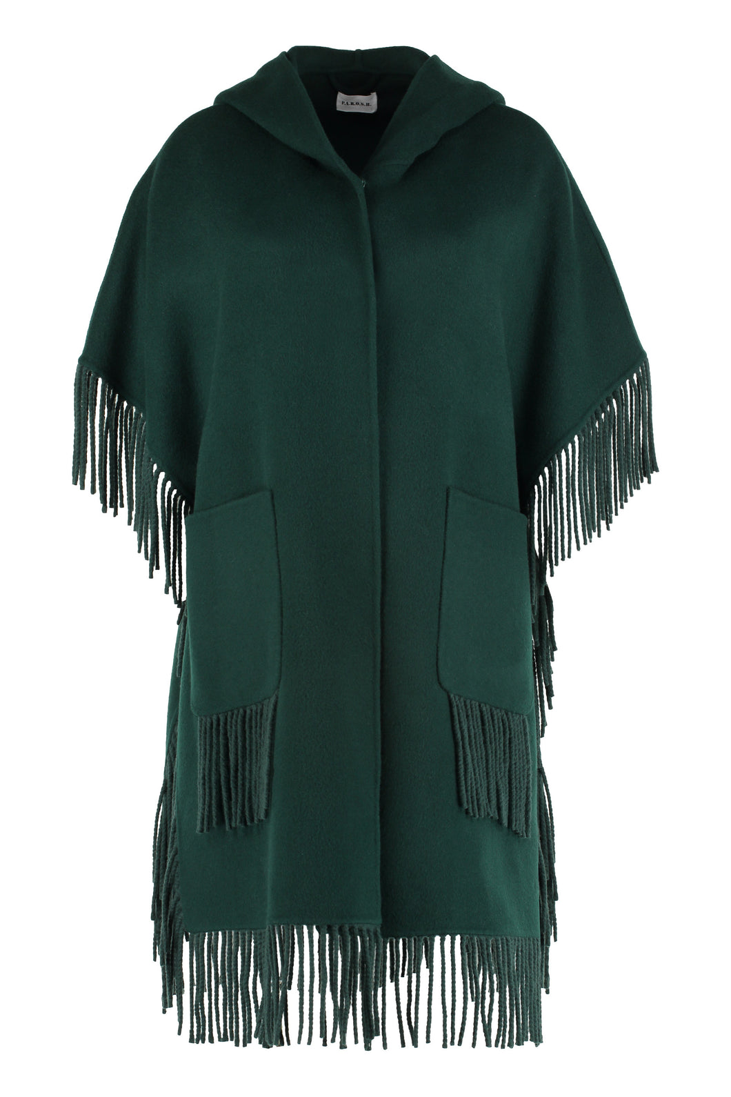 Leak hooded wool coat