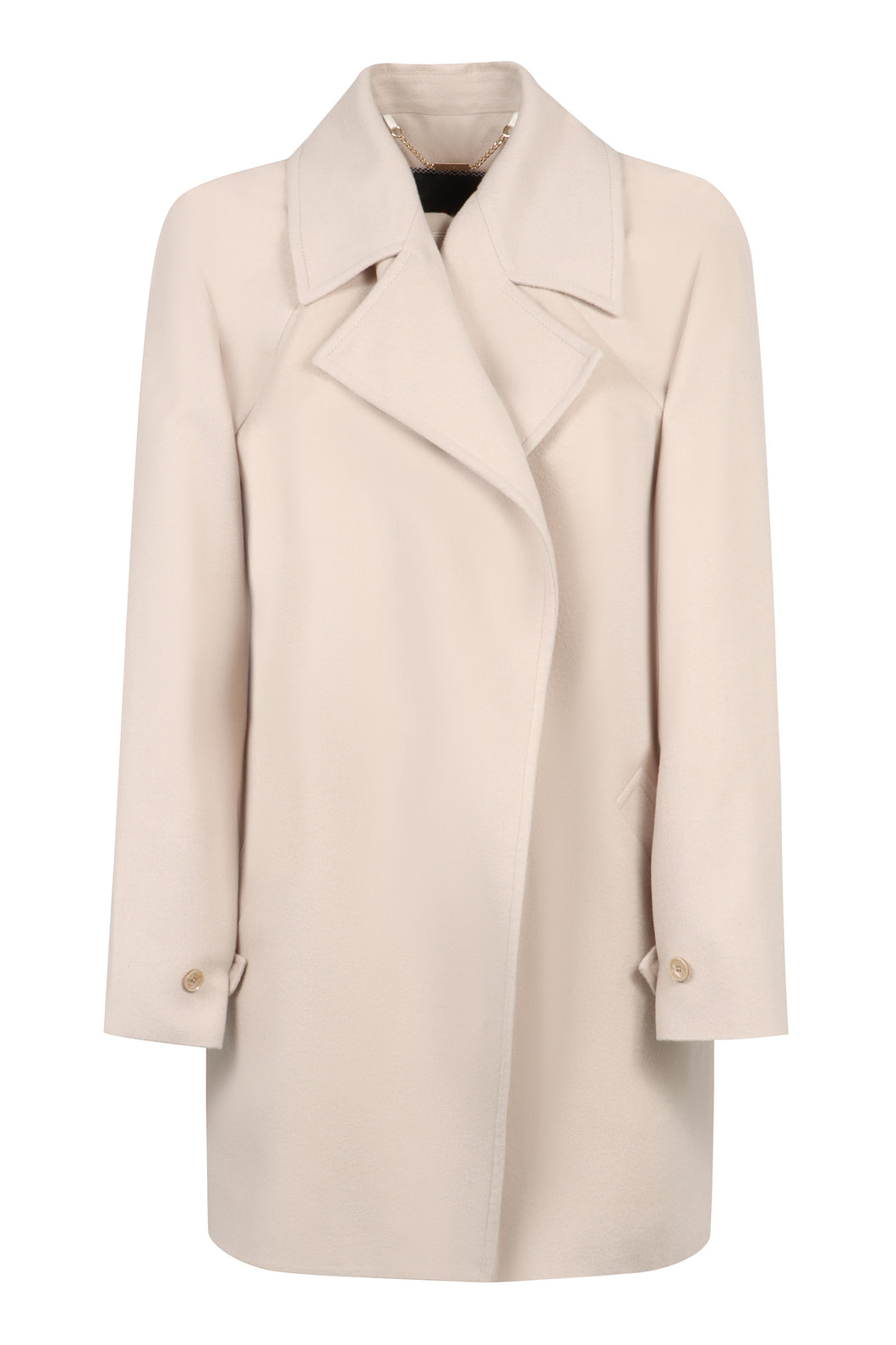 Single-breasted wool coat