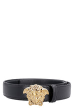 Load image into Gallery viewer, Leather belt with metal buckle
