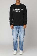 Load image into Gallery viewer, Cotton crew-neck sweatshirt with logo
