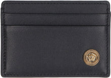Load image into Gallery viewer, Medusa Biggie logo detail leather card holder
