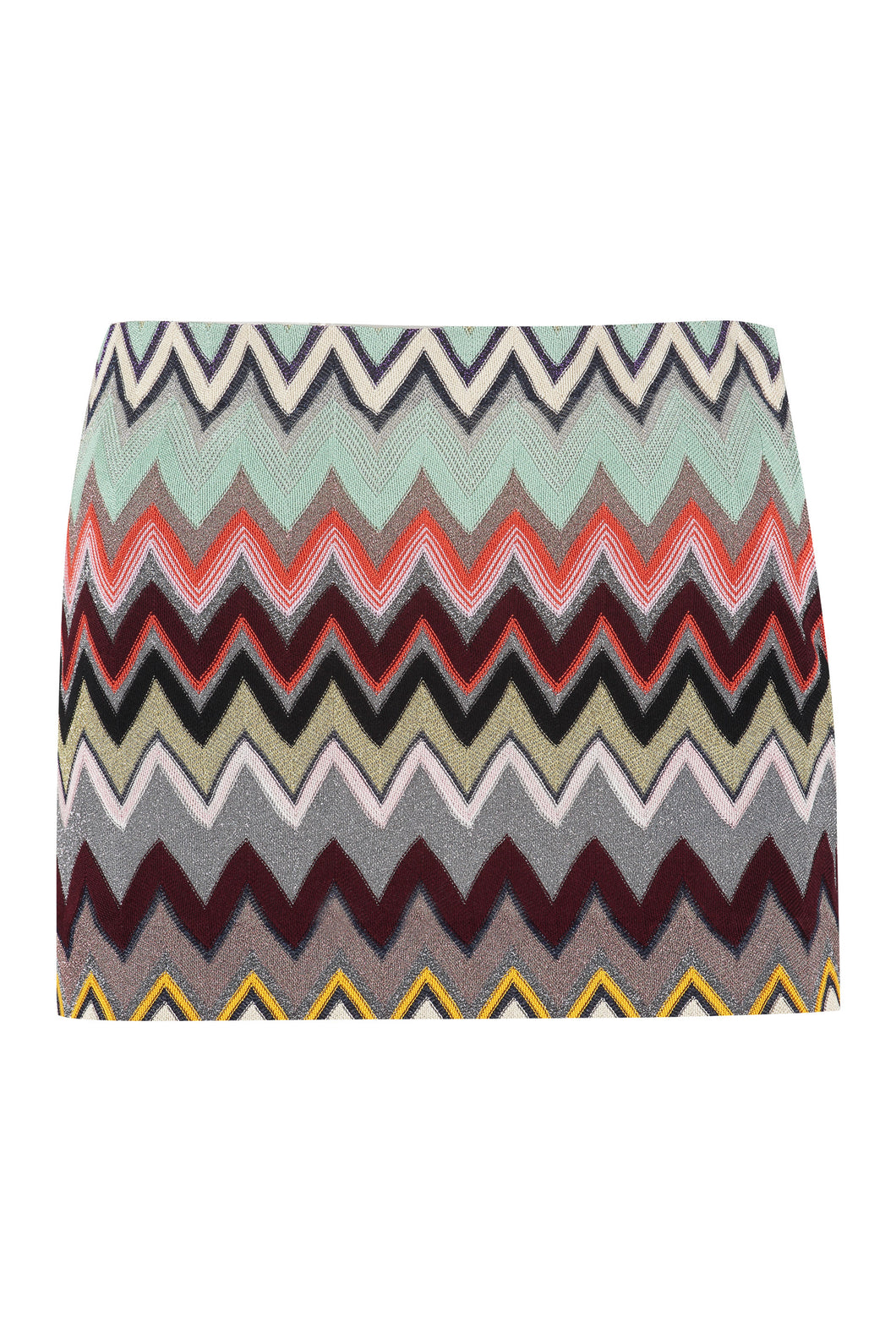 Chevron knitted mini skirt