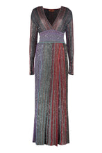 Load image into Gallery viewer, Knitted lurex maxi-dress

