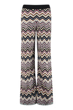 Load image into Gallery viewer, Chevron knitted palazzo trousers
