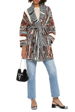 Load image into Gallery viewer, Jacquard wool cardigan
