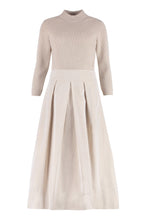Load image into Gallery viewer, Midi dress with flared hem
