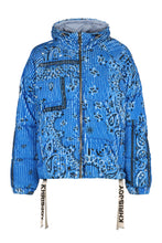 Load image into Gallery viewer, Puff Bandana Corduroy hooded down jacket
