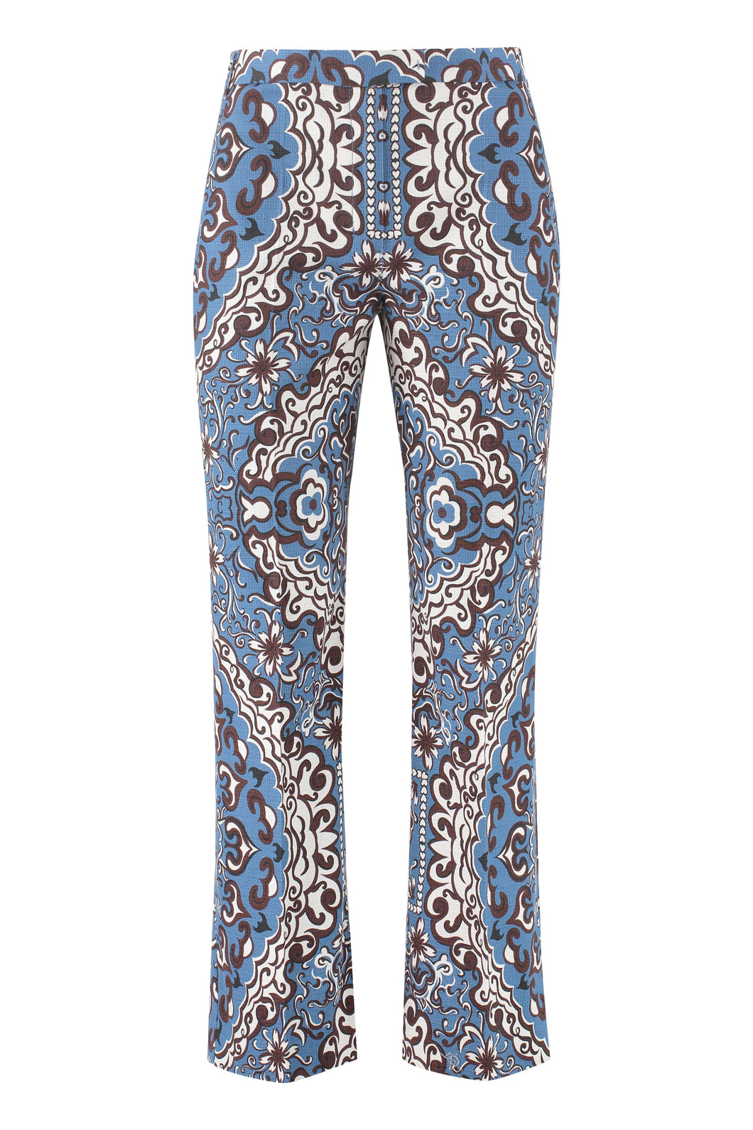 Printed cotton trousers