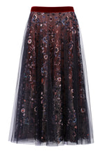 Load image into Gallery viewer, Embroidered tulle skirt
