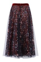 Load image into Gallery viewer, Embroidered tulle skirt
