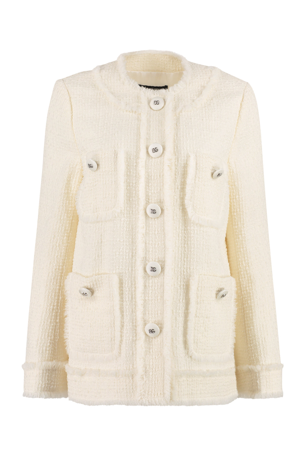 Wool blend tweed jacket