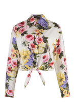 Load image into Gallery viewer, Floral print cotton blouse
