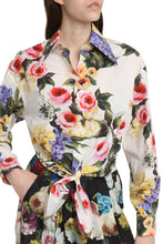 Load image into Gallery viewer, Floral print cotton blouse
