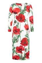 Load image into Gallery viewer, Floral print silk sheath-dress
