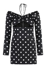 Load image into Gallery viewer, Polka-dot print silk mini dress
