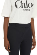 Load image into Gallery viewer, Stretch viscose trousers with flared hem

