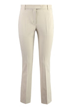 Load image into Gallery viewer, Stretch viscose trousers with flared hem
