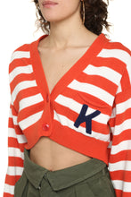 Load image into Gallery viewer, Logo detail cotton cardigan
