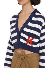 Load image into Gallery viewer, Logo detail cotton cardigan
