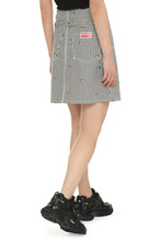 Load image into Gallery viewer, Striped denim mini skirt
