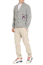 Load image into Gallery viewer, Logo detail cotton cardigan
