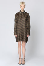 Load image into Gallery viewer, Printed silk shirtdress
