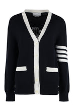 Load image into Gallery viewer, Intarsia detail cotton cardigan
