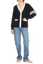 Load image into Gallery viewer, Intarsia detail cotton cardigan
