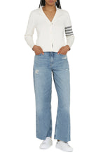Load image into Gallery viewer, Intarsia detail cotton cardigan
