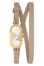 Load image into Gallery viewer, O'Lock Vertical watch with leather strap
