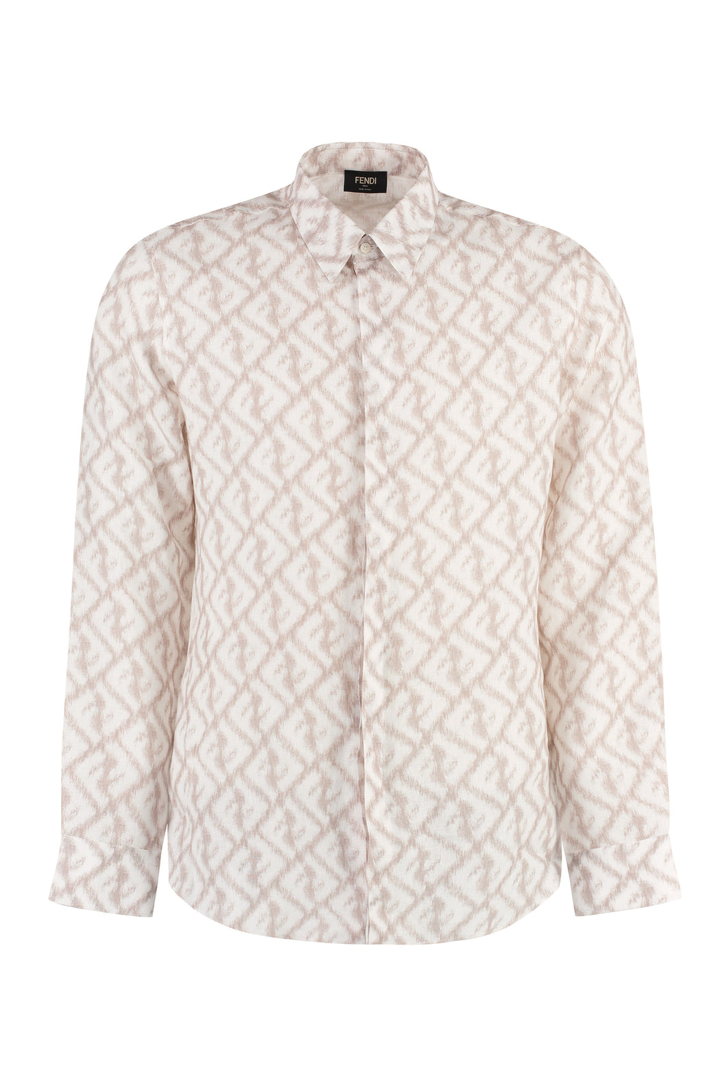 Printed linen shirt