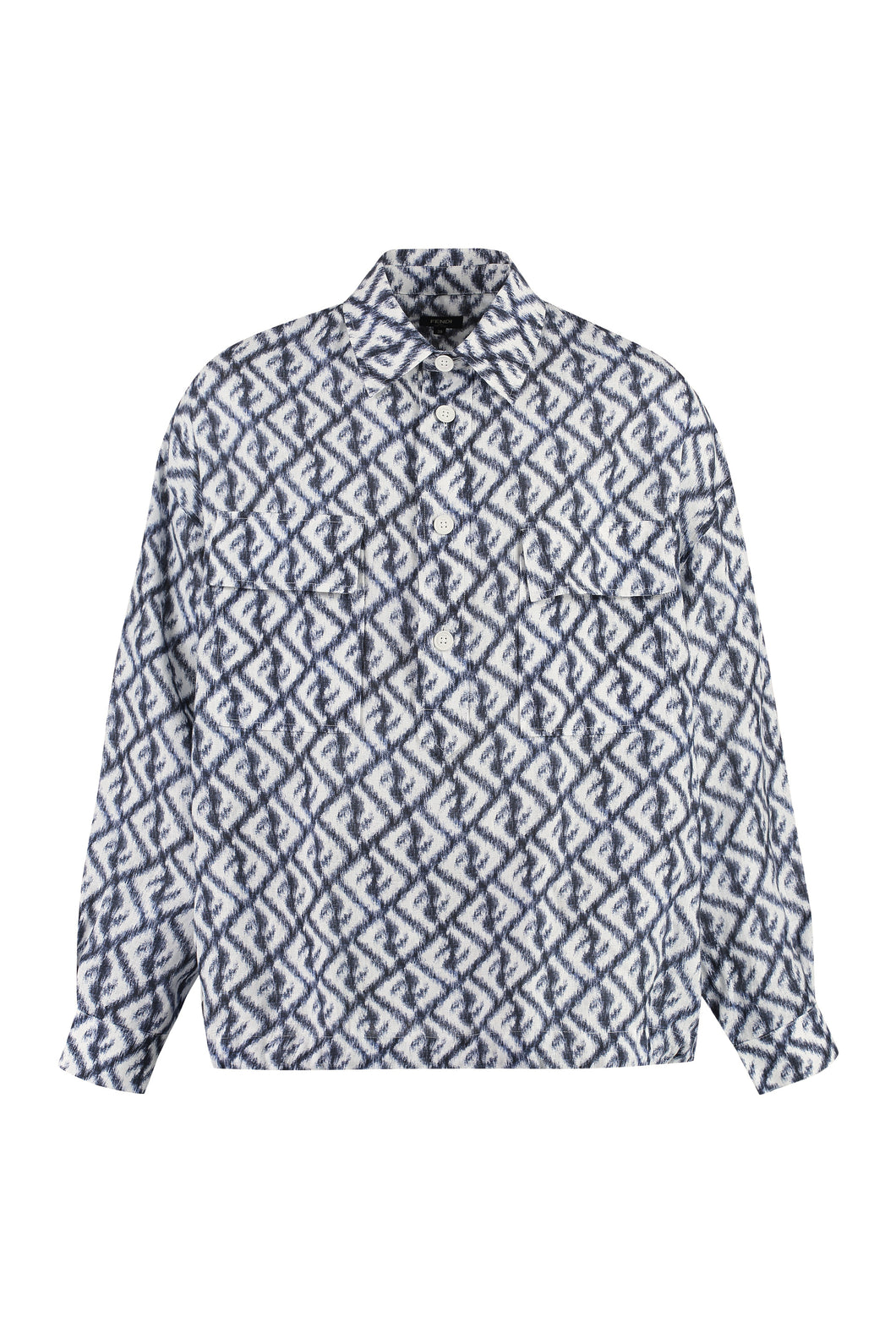 Printed linen shirt