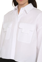Load image into Gallery viewer, Cropped poplin shirt
