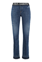 Load image into Gallery viewer, High-rise straight cropped jeans
