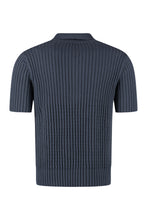 Load image into Gallery viewer, Ribbed knit polo shirt

