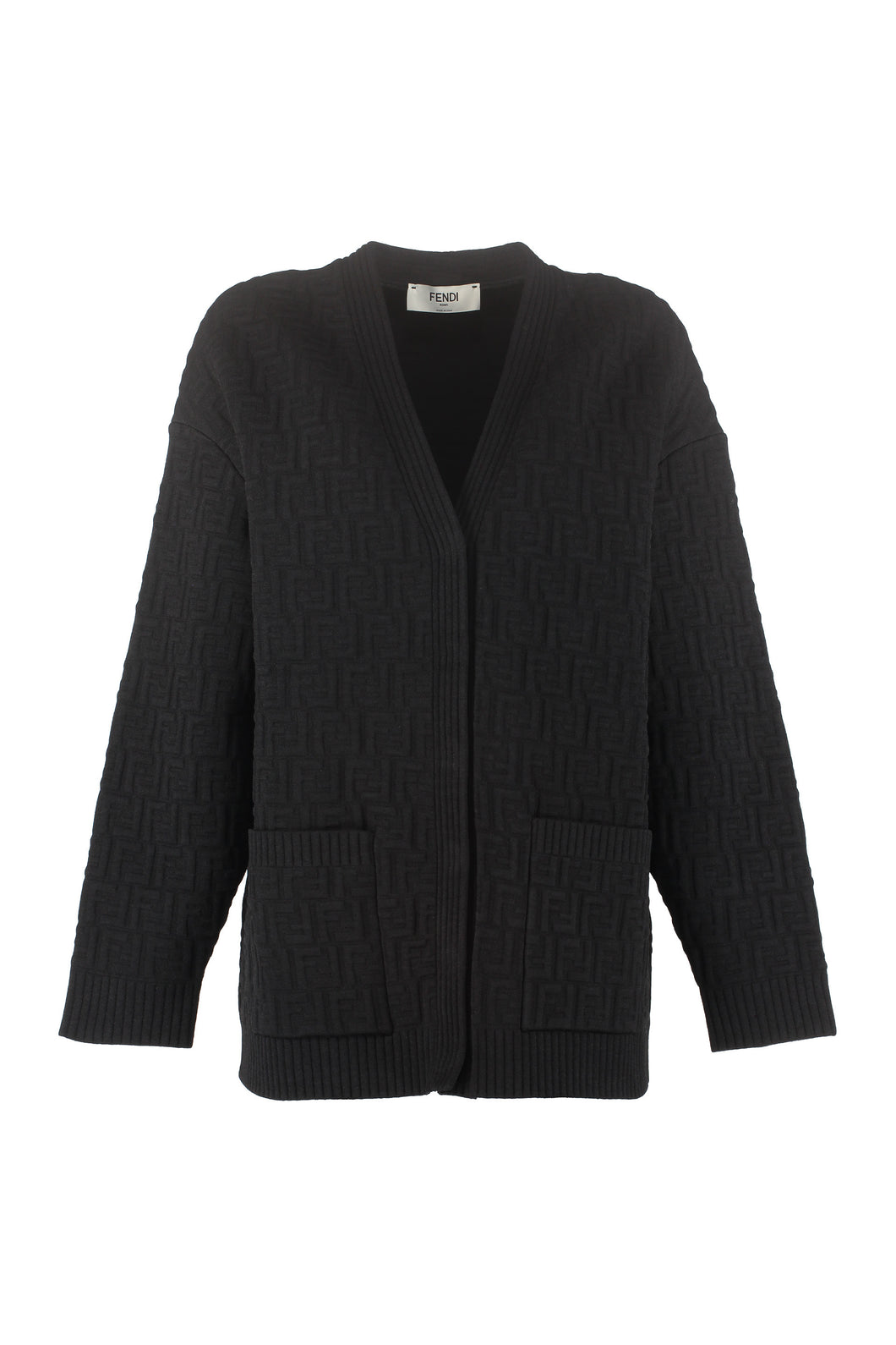 Jacquard knit cardigan