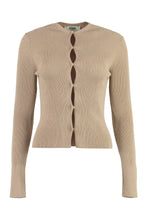 Load image into Gallery viewer, Ribbed cotton cardigan
