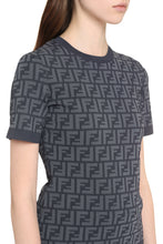 Load image into Gallery viewer, All-over logo knitted t-shirt
