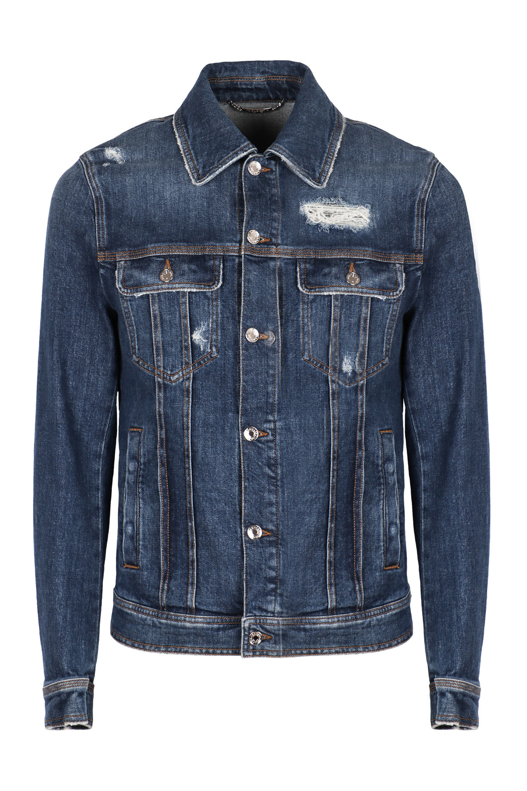 Destroyed denim jacket