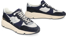 Load image into Gallery viewer, Running Sole leather and fabric low-top sneakers
