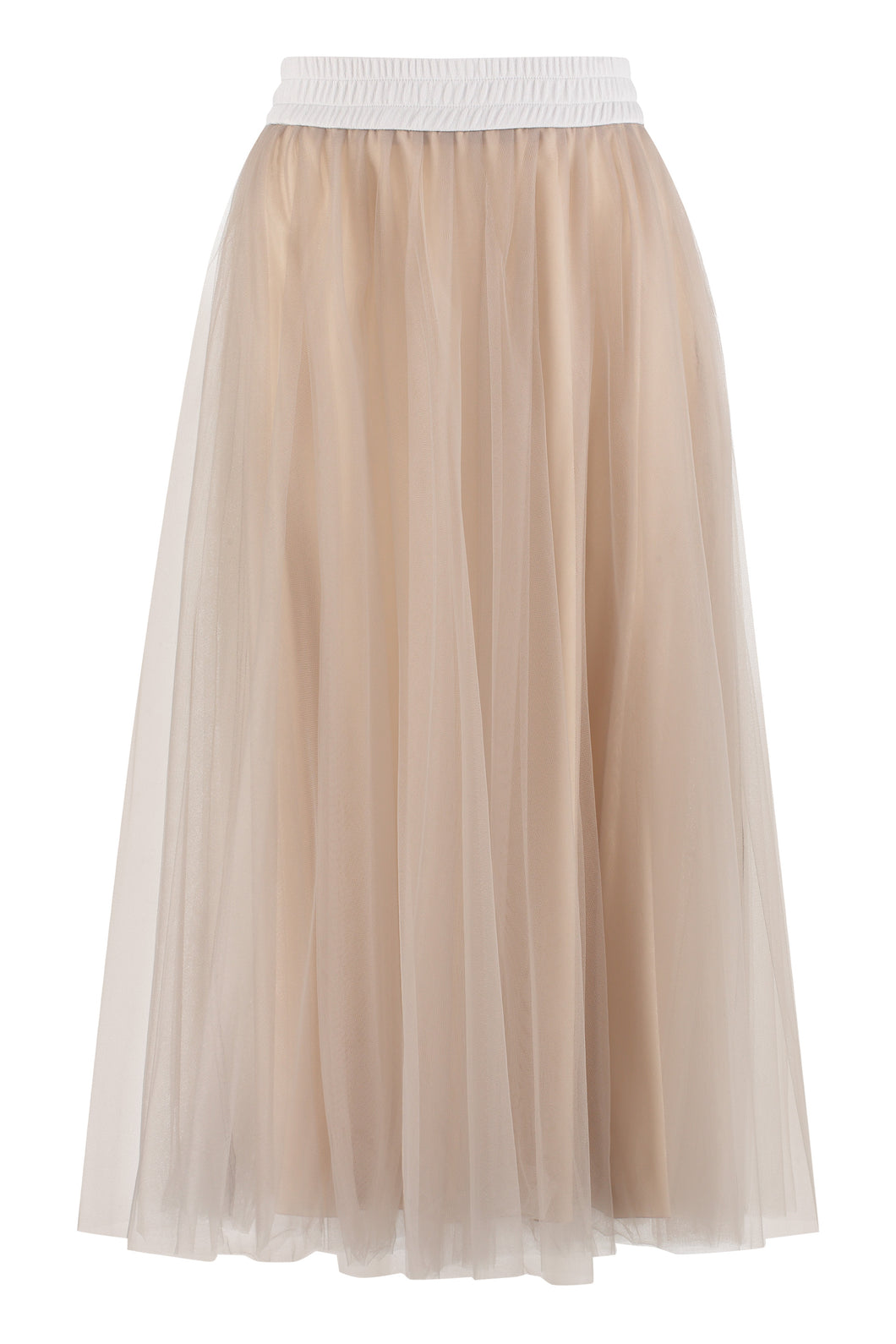 Gathered tulle skirt