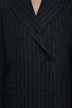 Load image into Gallery viewer, Pinstripe double breasted blazer
