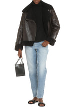 Load image into Gallery viewer, Fosca shearling jacket with maxi lapels
