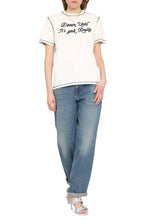 Load image into Gallery viewer, Embroidered cotton T-shirt
