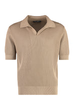 Load image into Gallery viewer, Ribbed knit polo shirt
